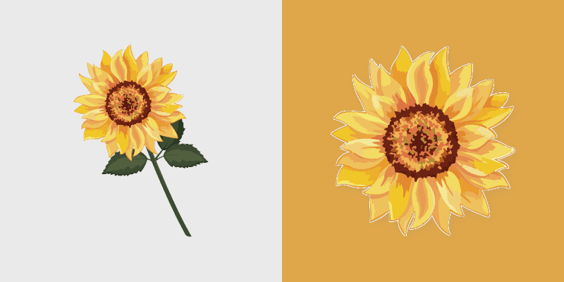 Sunflower Cursor Pack Deluxe preview for Chrome, Edge and Windows