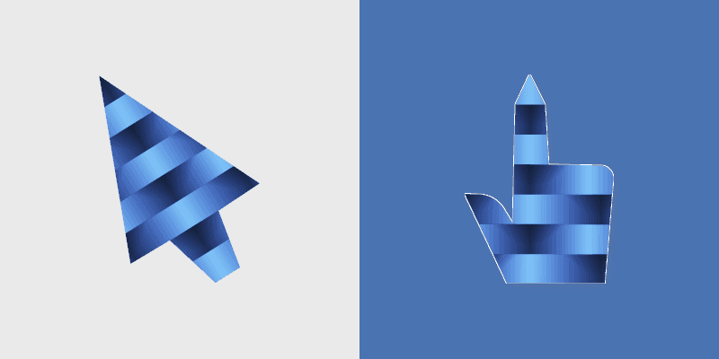 Blue Ribbon custom cursor pack preview for Chrome, Edge and Windows