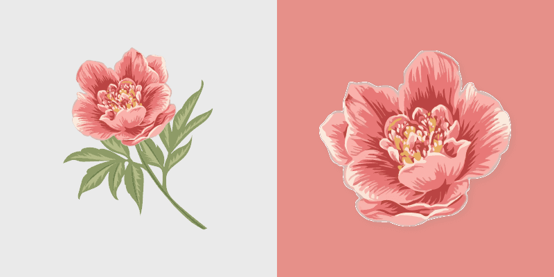 Pink Peonies custom cursor pack preview for Chrome, Edge and Windows