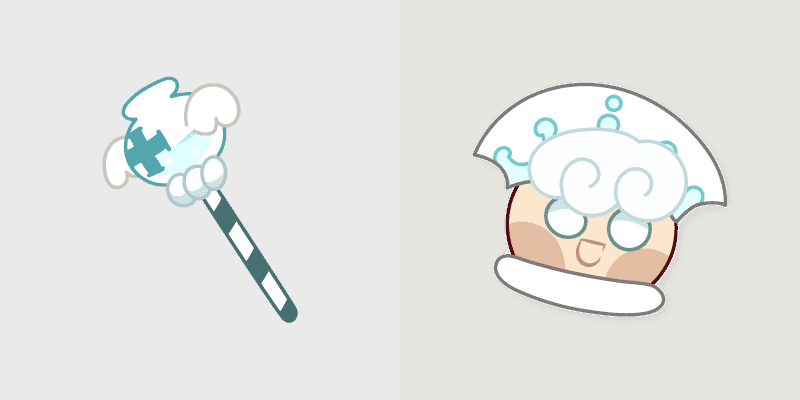 Cookie Run Cute Milk Cookie custom cursor pack preview for Chrome, Edge and Windows