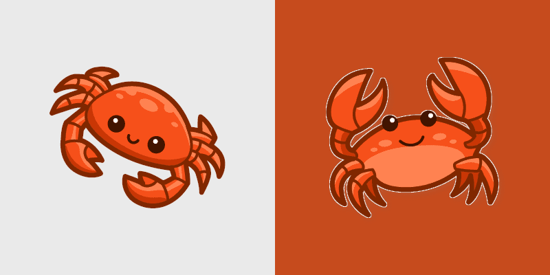 Cute Crayfish Custom Mouse Cursor custom cursor pack preview for Chrome, Edge and Windows