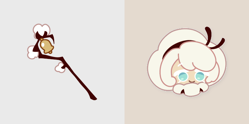 Cookie Run Cotton custom cursor pack preview for Chrome, Edge and Windows