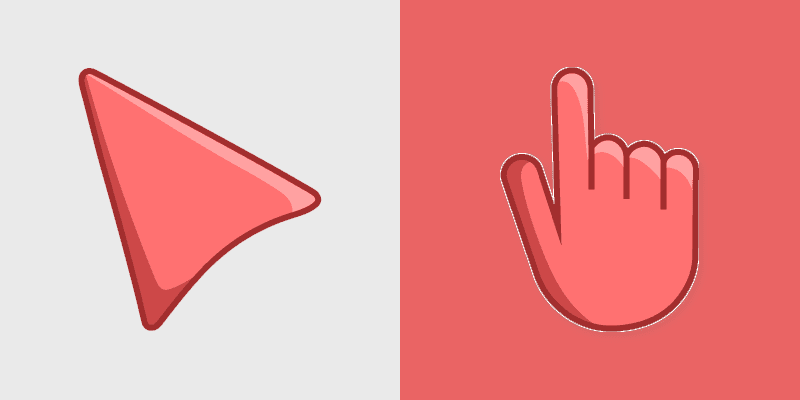 Coral Delight custom cursor pack preview for Chrome, Edge and Windows