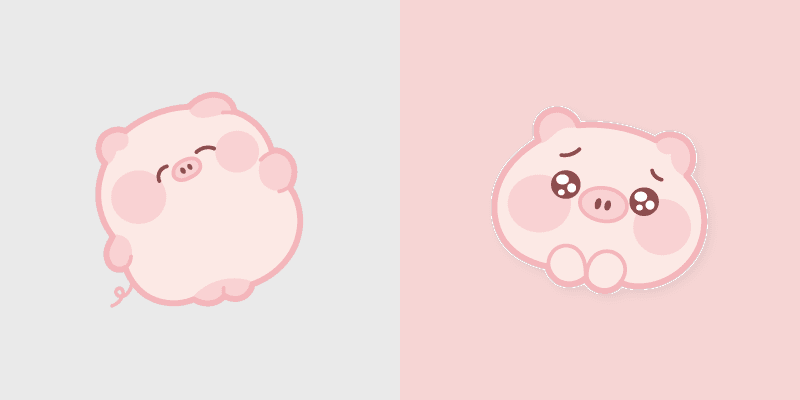 Adorable Cute Pig custom cursor pack preview for Chrome, Edge and Windows