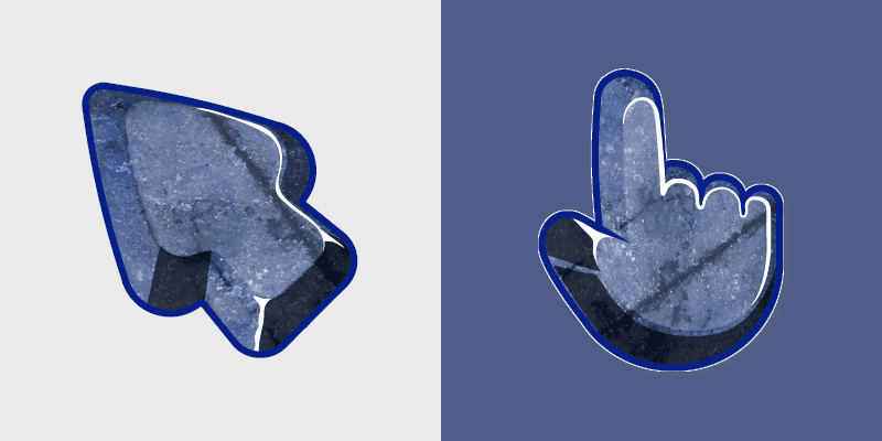 Blue Quartz Creative custom cursor pack preview for Chrome, Edge and Windows