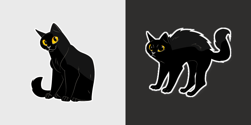 Black Cat custom cursor pack preview for Chrome, Edge and Windows