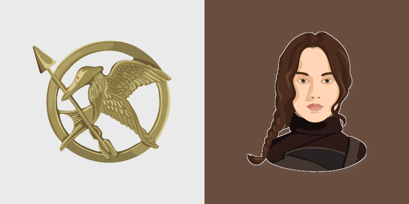 Katniss Everdeen custom cursor pack preview for Chrome, Edge and Windows