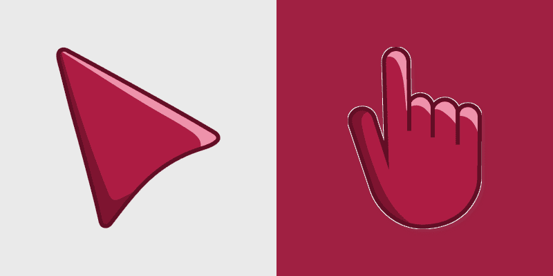 Crimson custom cursor pack preview for Chrome, Edge and Windows