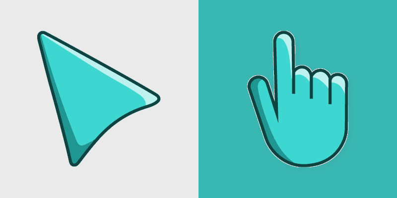 Turquoise Charm custom cursor pack preview for Chrome, Edge and Windows