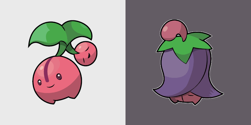 Cherubi and Cherrim custom cursor pack preview for Chrome, Edge and Windows