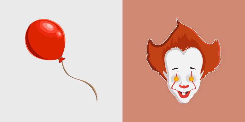 Pennywise custom cursor pack preview for Chrome, Edge and Windows