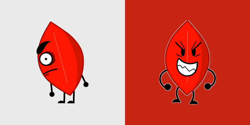 Evil Leafy from BFDIA custom cursor pack preview for Chrome, Edge and Windows