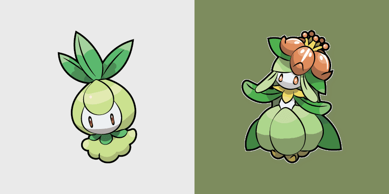 Petilil and Lilligant custom cursor pack preview for Chrome, Edge and Windows