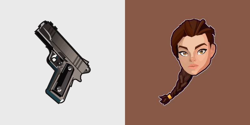 Lara Croft Reloaded - Tomb Raider custom cursor pack preview for Chrome, Edge and Windows