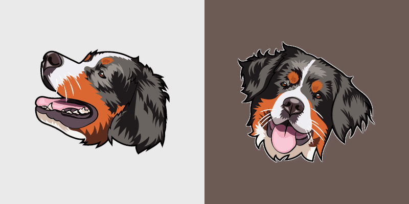 Bernese Mountain Dog custom cursor pack preview for Chrome, Edge and Windows