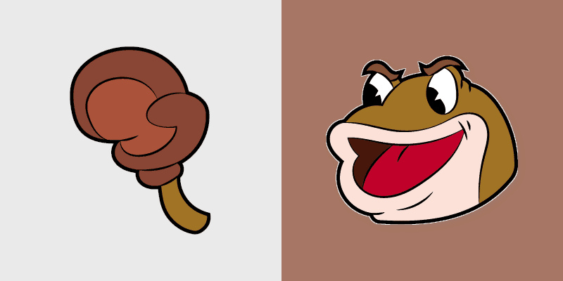 Cuphead Croaks custom cursor pack preview for Chrome, Edge and Windows