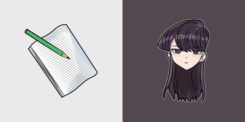 Shoko Komi custom cursor pack preview for Chrome, Edge and Windows