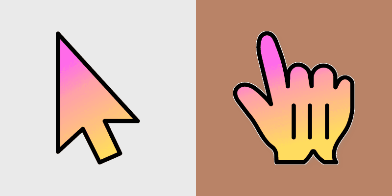 Sunset Oasis custom cursor pack preview for Chrome, Edge and Windows