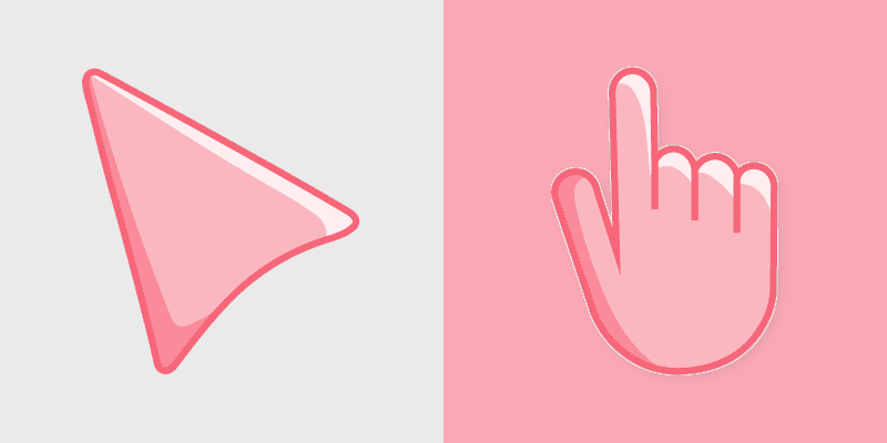 Harmony Pink custom cursor pack preview for Chrome, Edge and Windows