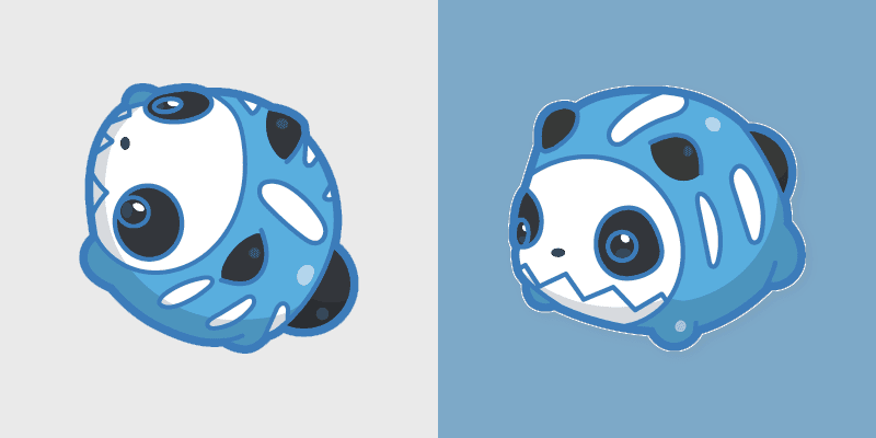 Cute Panda Sea Squirts custom cursor pack preview for Chrome, Edge and Windows