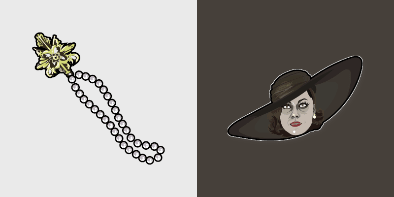 Resident Evil Alcina Dimitrescu custom cursor pack preview for Chrome, Edge and Windows