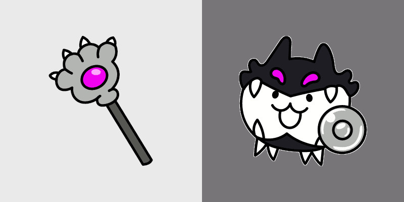 Dark Cat from Battle Cats custom cursor pack preview for Chrome, Edge and Windows