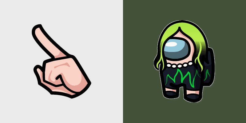 Billie Eilish Crewmate custom cursor pack preview for Chrome, Edge and Windows