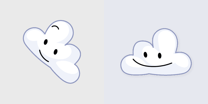 Custom Cloudy custom cursor pack preview for Chrome, Edge and Windows