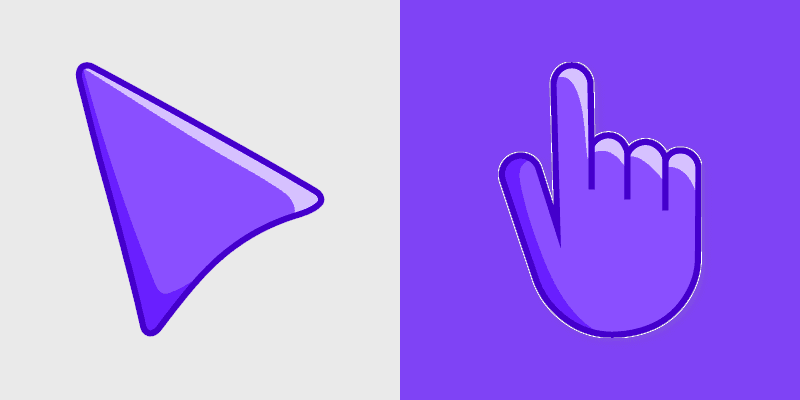 Slate Blue custom cursor pack preview for Chrome, Edge and Windows