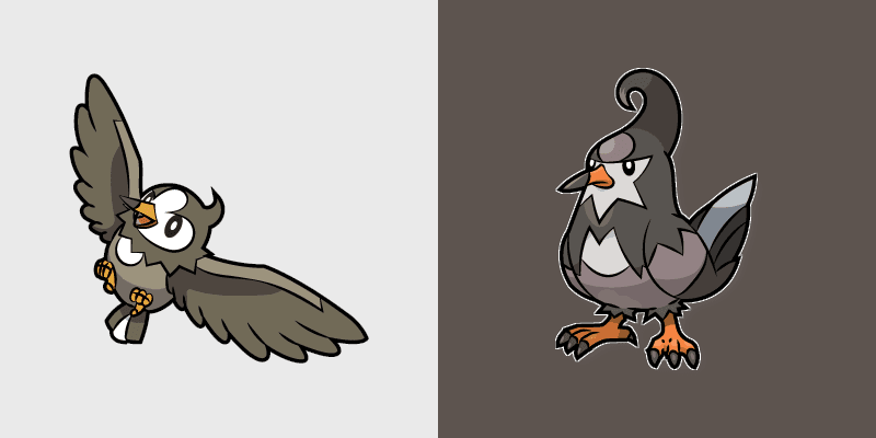 Starly and Staravia custom cursor pack preview for Chrome, Edge and Windows