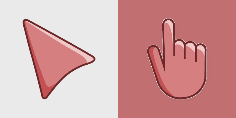 Old Rose custom cursor pack preview for Chrome, Edge and Windows