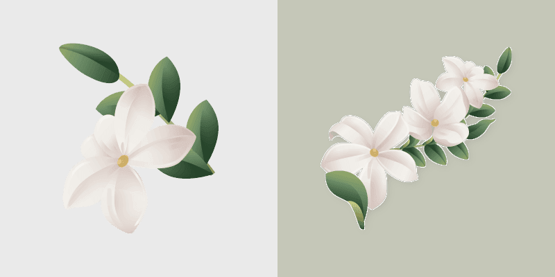 Jasmine Inspiration custom cursor pack preview for Chrome, Edge and Windows