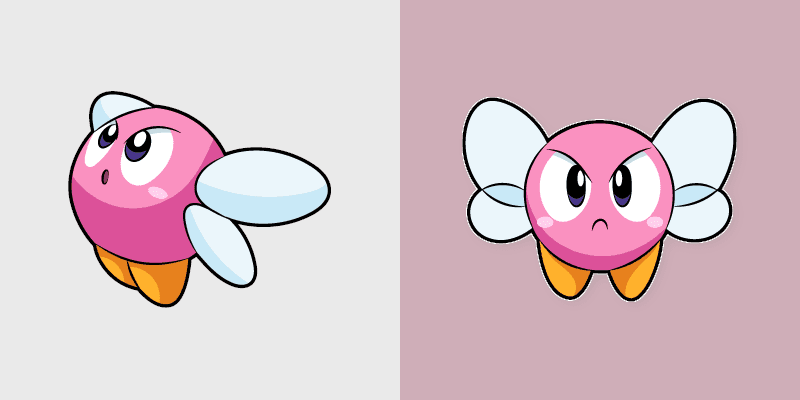 Kirby Dream Land custom cursor pack preview for Chrome, Edge and Windows