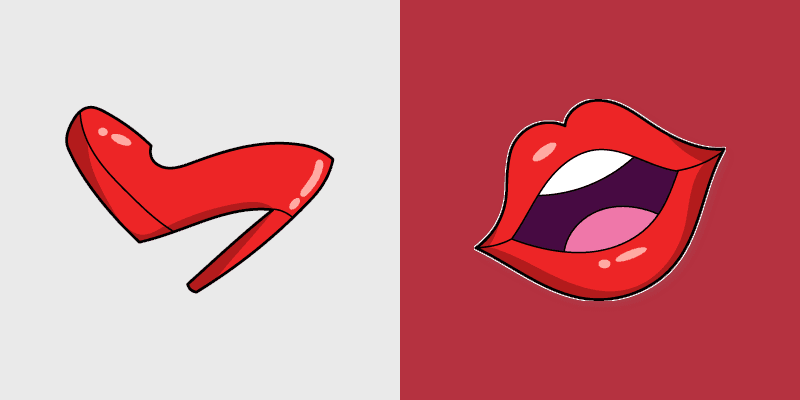 Heels Red Lipstick custom cursor pack preview for Chrome, Edge and Windows