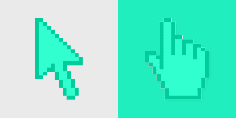 Seafoam Green custom cursor pack preview for Chrome, Edge and Windows