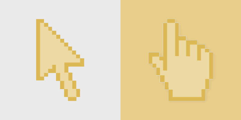 Banana Blast custom cursor pack preview for Chrome, Edge and Windows