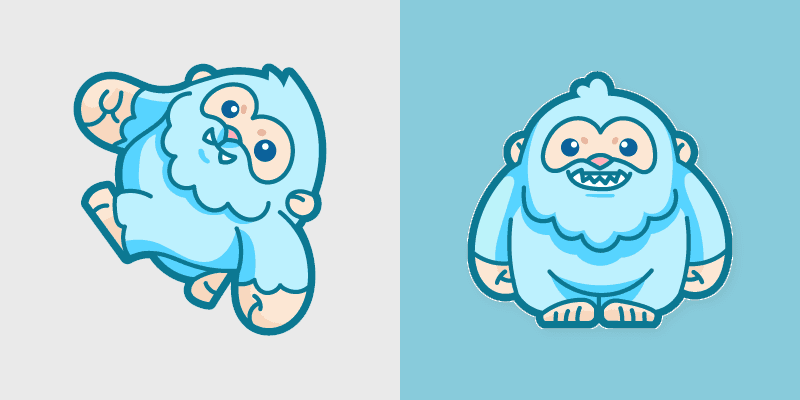 Yeti Snow custom cursor pack preview for Chrome, Edge and Windows