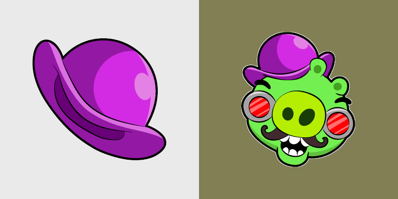 Angry Birds Hektor Porko custom cursor pack preview for Chrome, Edge and Windows