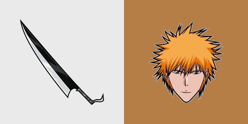 Ichigo Kurosaki custom cursor pack preview for Chrome, Edge and Windows