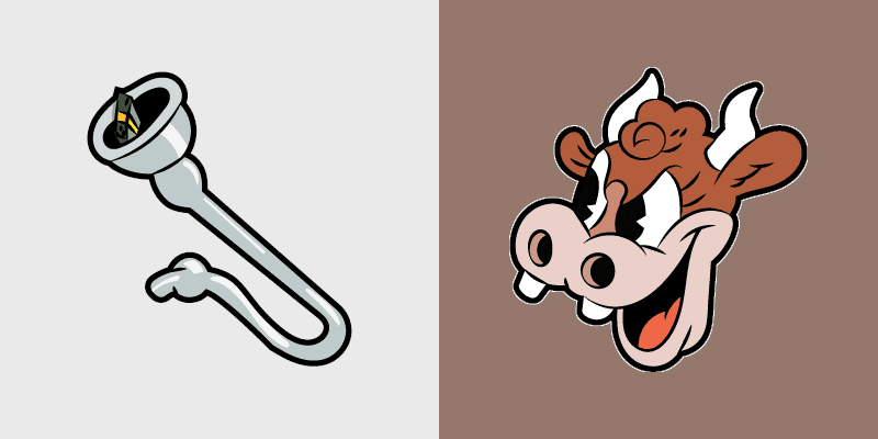 Custom Cuphead custom cursor pack preview for Chrome, Edge and Windows