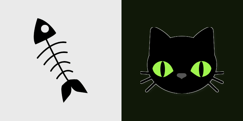 Fish Bone custom cursor pack preview for Chrome, Edge and Windows