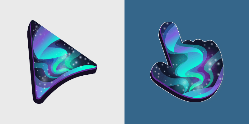 Northern Aurora custom cursor pack preview for Chrome, Edge and Windows