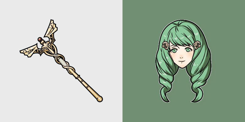 Fluttering Cute Flayn custom cursor pack preview for Chrome, Edge and Windows