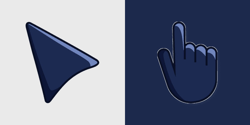 Cosmic Cyan custom cursor pack preview for Chrome, Edge and Windows