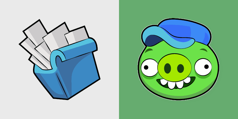 Angry Birds Postman Pig custom cursor pack preview for Chrome, Edge and Windows