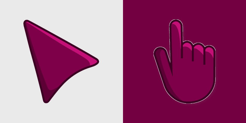Regal Red custom cursor pack preview for Chrome, Edge and Windows