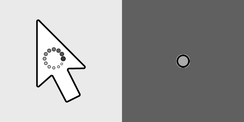 Cute Prank Pack One custom cursor pack preview for Chrome, Edge and Windows