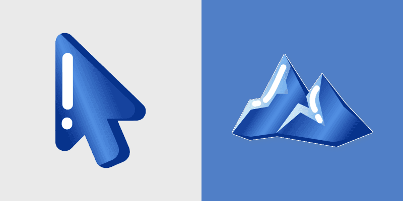 Custom Cursor Mountains Pack preview for Chrome, Edge and Windows
