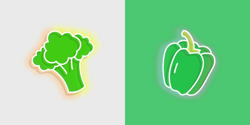 Green Veggie custom cursor pack preview for Chrome, Edge and Windows