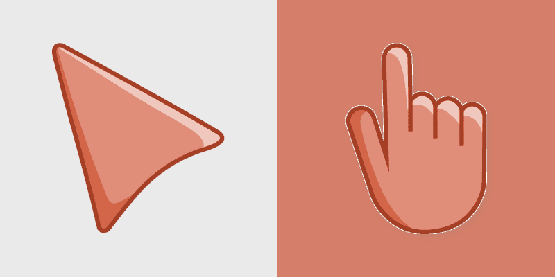 Bright Red custom cursor pack preview for Chrome, Edge and Windows